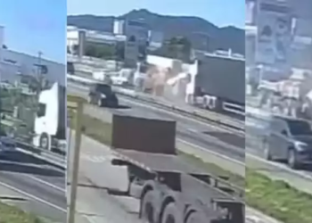 Engavetamento com 5 veículos e incêndio na BR-101 deixa três mortos e feridos