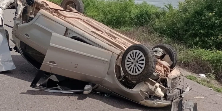 Capotamento é registrado na AL-220 entre Delmiro Gouveia e Olho d’Água do Casado