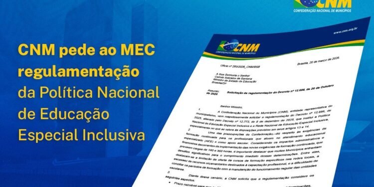 Em ofício, CNM pede ao MEC regulamentação da Política Nacional de Educação Especial Inclusiva – AMA