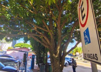 Ponto de recarga próximo ao TRF1 tira vaga de estacionamento para PCDs. Veja vídeo