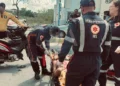 Acidente envolvendo três veículos deixa homem ferido