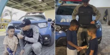 Menino que denunciou tio da mesma idade à polícia após ser empurrado faz as pazes com um abraço