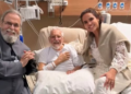 Carlos Alberto de Nóbrega aparece pela 1ª vez após cirurgia no coração; humorista recebeu visita de padre Antônio Maria no hospital